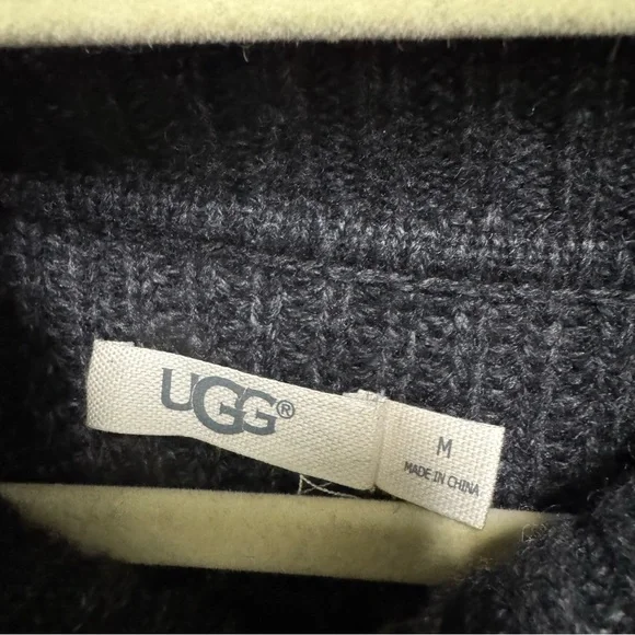 UGG Charcoal Cowl Neck Sweater - Size MED NWOT - Picture 9 of 11